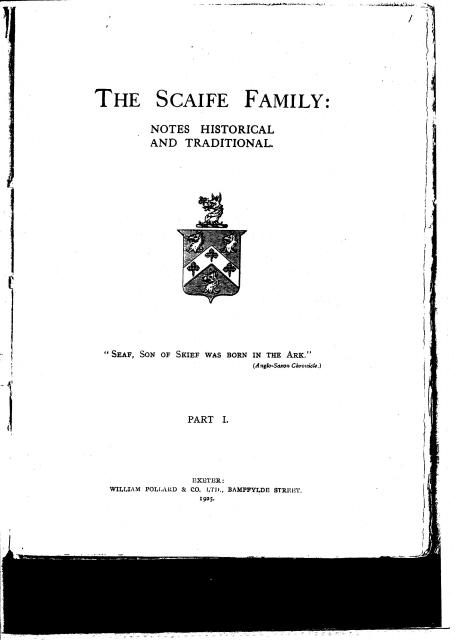 Front page of Muriel Scaife's book